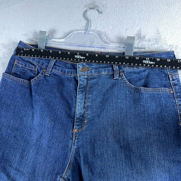 Gloria Vanderbilt Amanda 2.0 Straight Jeans All Around Slimming Womens Blue 14 - Picture 8 of 11